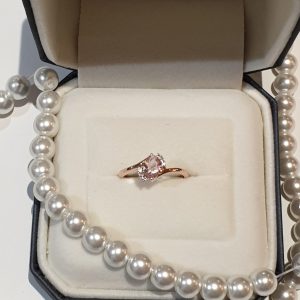 Ladies ring with Pearl Necklace | Dog Copper Collars Australia | KB Copper Collars