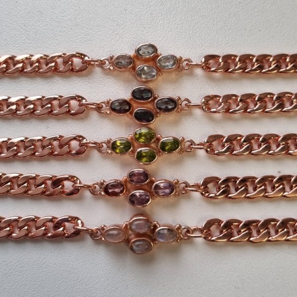 Bracelet with different stones | Dog Copper Collars Australia | KB Copper Collars